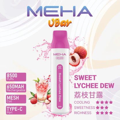 魅嗨小白條 MEHA VBar 8500口拋棄式 冰爽水果系列清涼入喉 3% 丁鹽黃金配方 650mAh 大電量可充電設計 冰爽水果系列清爽入喉 台灣現貨:圖片 13