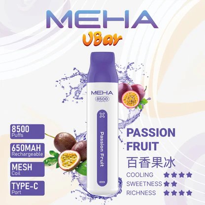 魅嗨小白條 MEHA VBar 8500口拋棄式 冰爽水果系列清涼入喉 3% 丁鹽黃金配方 650mAh 大電量可充電設計 冰爽水果系列清爽入喉 台灣現貨:圖片 2