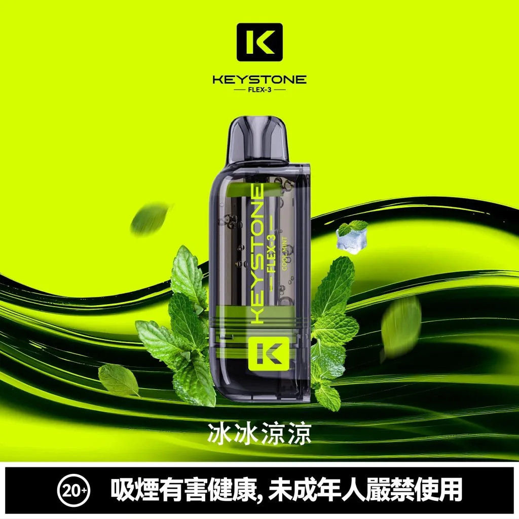 【買一盒煙彈送主機】KEYSTONE FLEX-3 鑰石 25000口拋棄式電子煙 15ml透明可視油艙 22W/28W/40W三段功率調節 3%尼古丁鹽 Mesh網狀芯 1100mAh大容量電池 支援Type-C充電 台灣現貨秒發:圖片 16